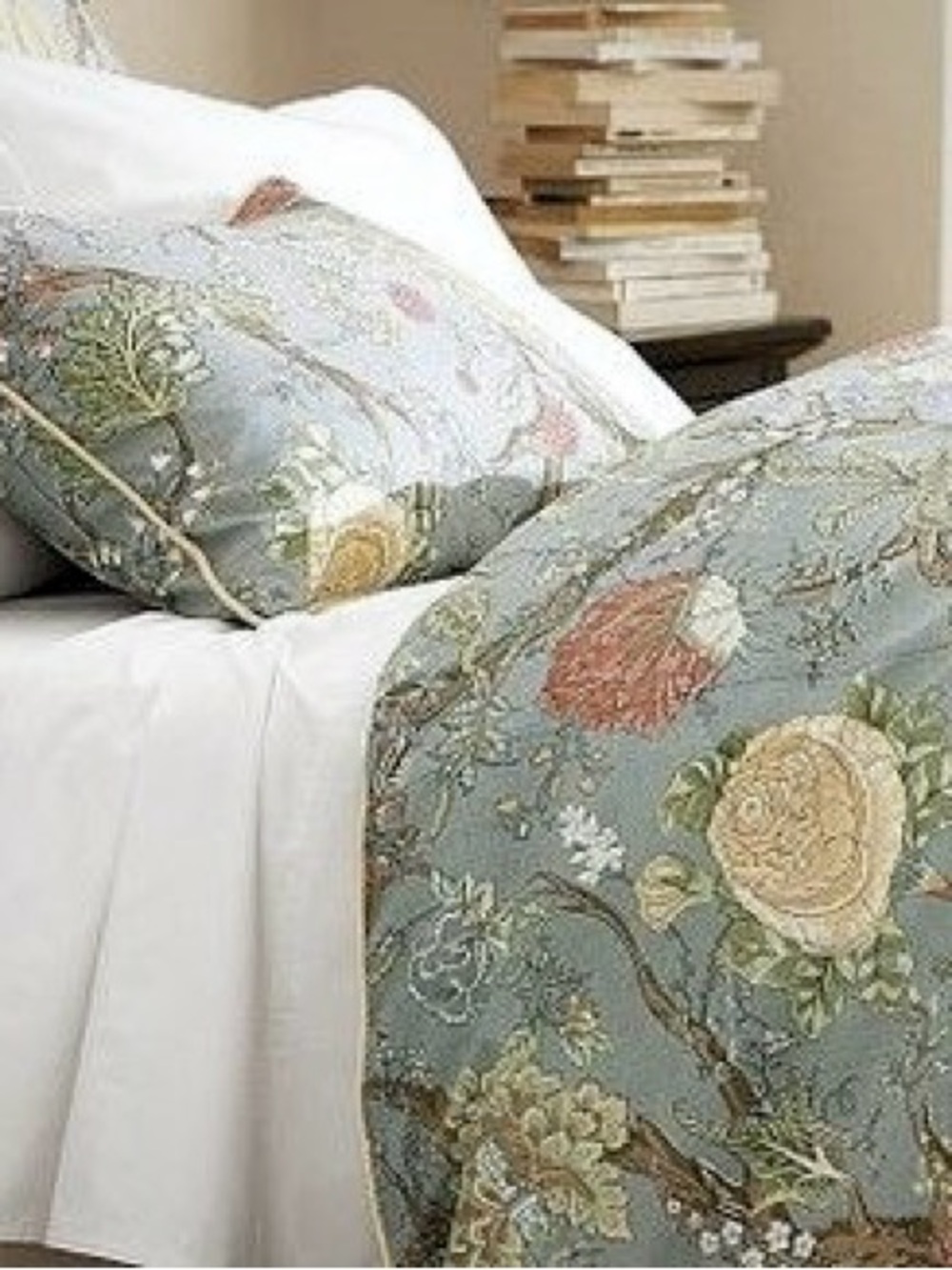 Pottery Barn Wells Palampore Duvet Cover and 2 Euro Shams- Full / Queen